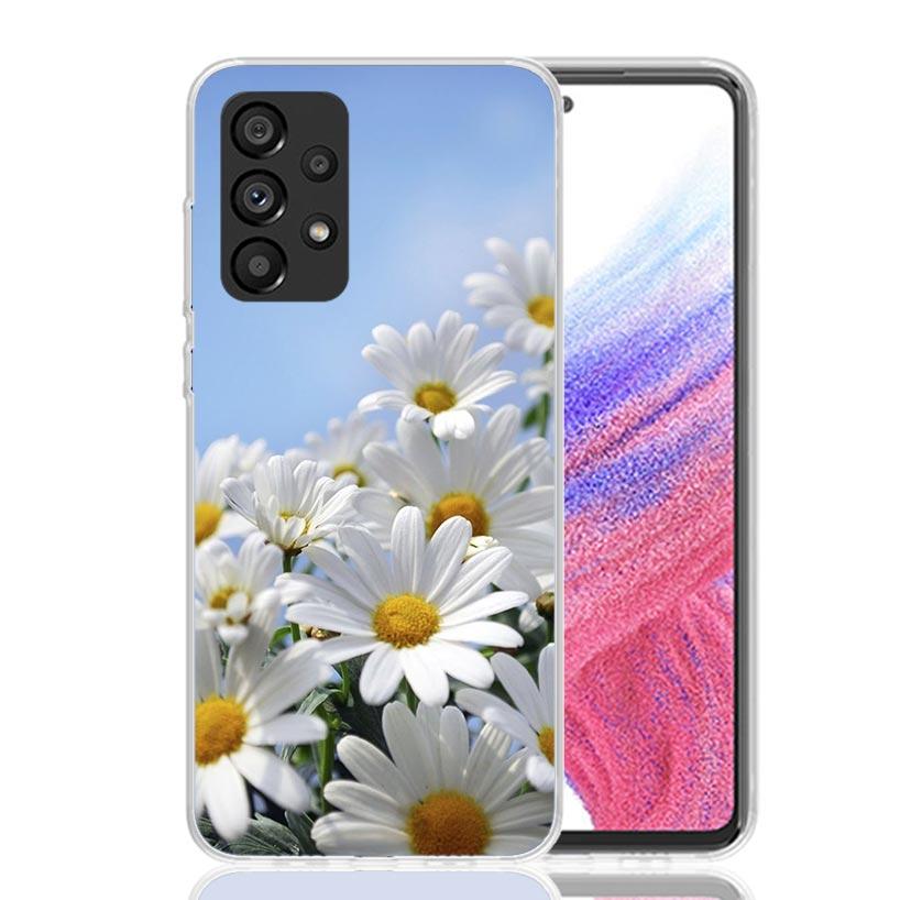 Чехол для телефона с рисунком ромашек, цветочный, для Samsung Galaxy A13 A14 A15 A16 A53 A54 A55 A56 A33 A34 A35 A36 A23 A24 A25 A26 A05S A04S