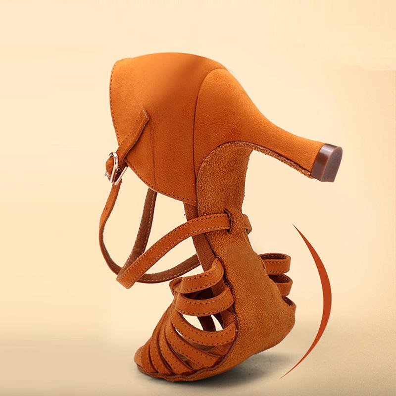 Туфли на высоком каблуке для взрослых женщин для латиноамериканских танцев, профессиональные, из овчины и бархата, современные бальные танцы, танго, сальса