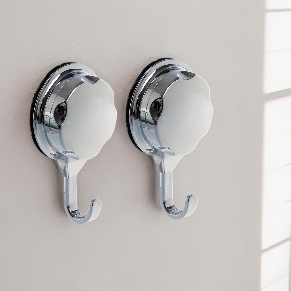 Высококачественные 2 шт. Одинарные самоклеящиеся крючки без сверления - Прочные и долговечные, Идеальны для подвешивания предметов на кухне и в ванной комнате
