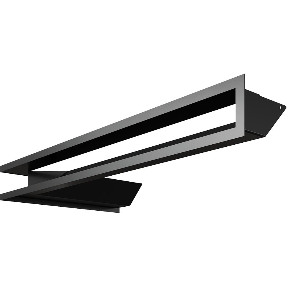 Вентиляционная крышка LUFT угол правый 40x80x9 черный