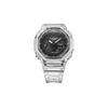 Casio Мужские часы с ЖК-дисплеем и аналоговым двойным дисплеем, серия Black, GA-2100SKE-7A(Watch3--)
