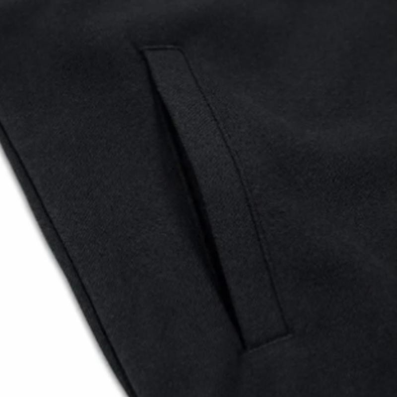 Li Ning Plain Simple Windproof Warm Stand Collar Cardigan Sweatshirt Casual Sports Suit Unisex Sweatshirt Black AWDTD15-1+AKLU881-1