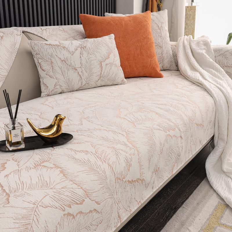 Подушка для дивана Нескользящая Простая Универсальная Пылезащитная Утолщенная Подушка Современный Чехол из Ткани Четыре Сезона Все Включено Универсальная