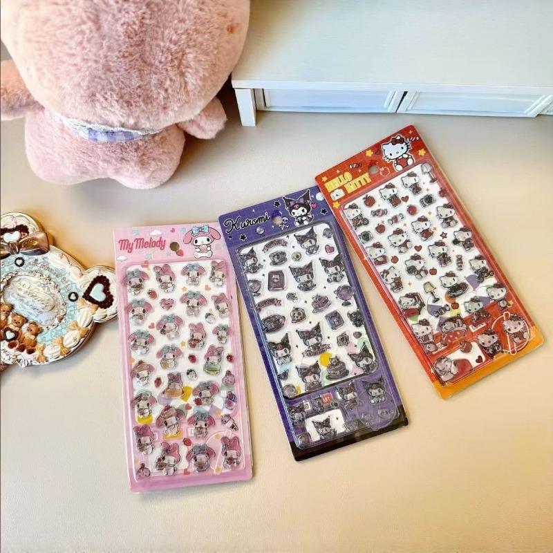 My Melodymy Melody 3D Relief Stickers Cartoon Sticker Diy Scrapbook Decorative Paster Decal Cute Holiday Gift