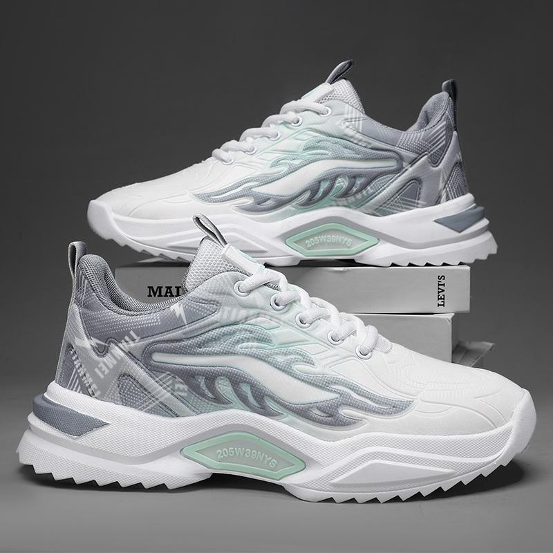 Мужские повседневные кроссовки на толстой подошве, трендовая черная обувь на шнуровке, дышащие кроссовки, платформа, беговые кроссовки, спорт, легкие, мужские