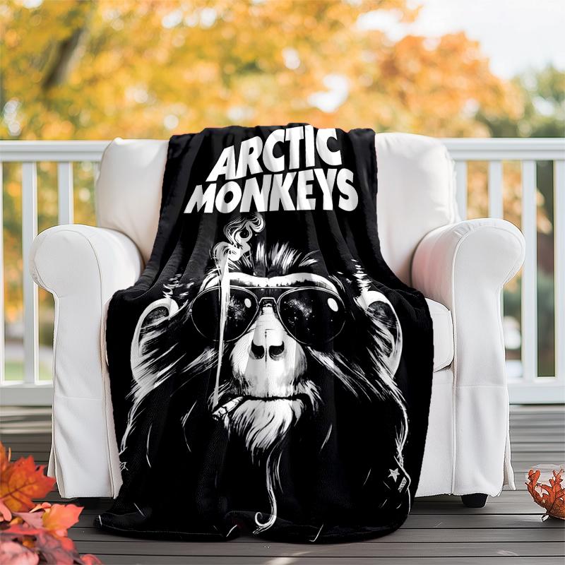 Arctic Monkey Band Flannel Blanket Soft All-Season Throw, Design for Camping, Car Travel, Hiking Sofa, Bed, Office Perfect Gift for Parties