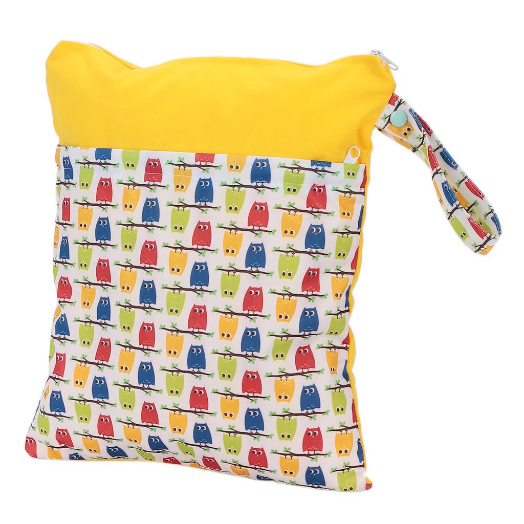 Сумка для влажных и сухих подгузников с рисунком из мультфильма, симпатичная, переносная сумка для хранения подгузников № 2