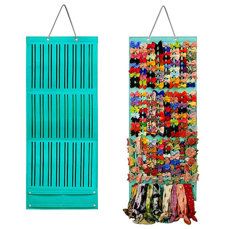 Дисплей для хранения аксессуаров для волос для детей с крючком для бантов для волос, большой вместительный держатель для заколок для волос, вешалка-органайзер