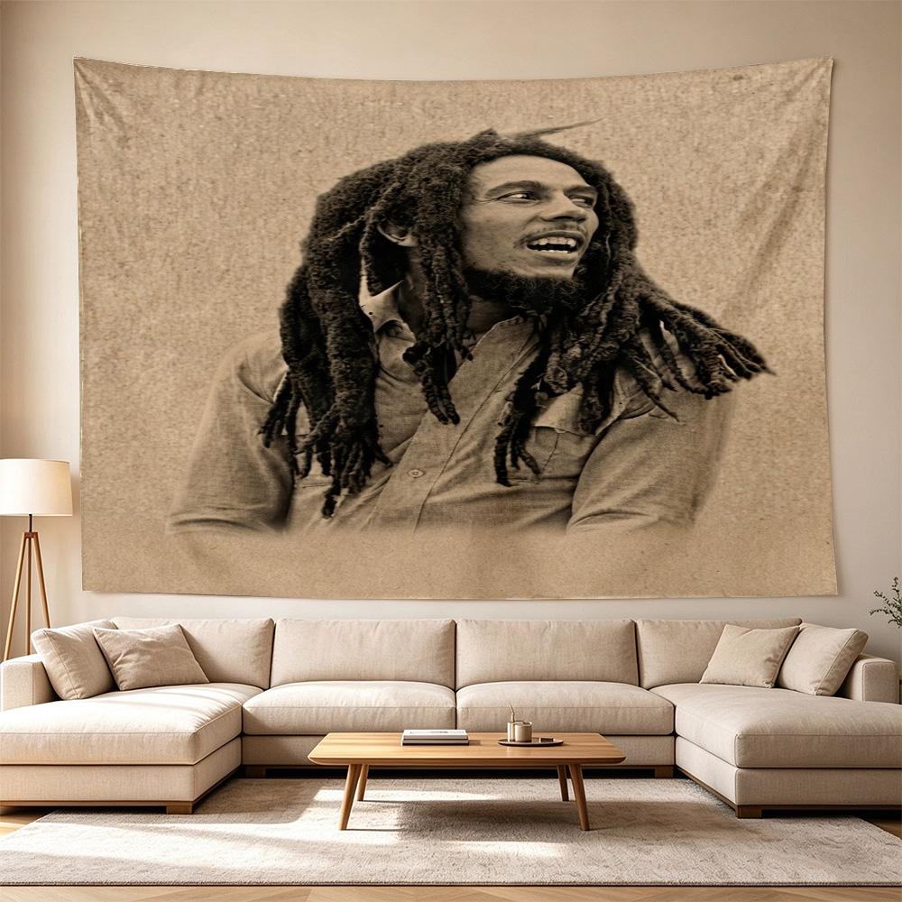 Bob Marley Reggae Legend Pop Art Decorative Wall-Hanging Tapestry, Home Ornament for Living Room,Dorm and Fan Parties,Multi-style,celebrities,cartoons