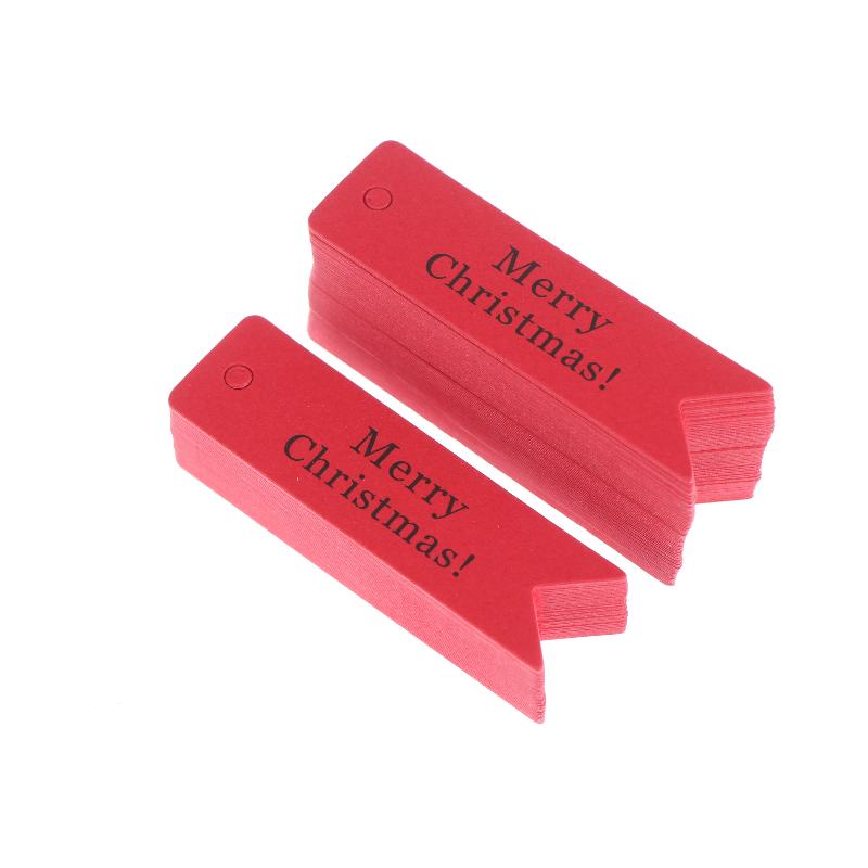 100 шт. Рождественские подарочные бирки, праздничные этикетки для подарков с надписью Merry Christmas, декоративные подвесные бирки
