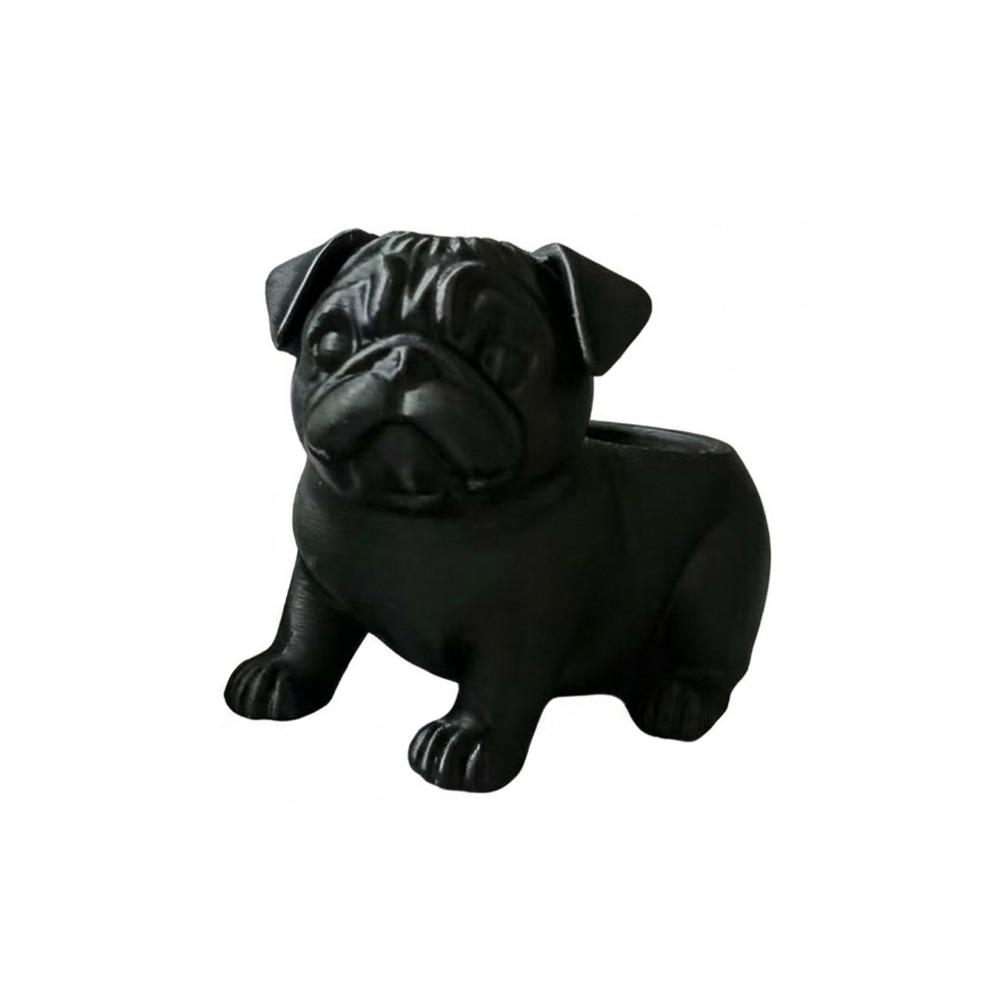 Plastic Pug Shaped Planter Pot 3D Printed Dog Succulent Planter Storage Flower Pot  Home Decor