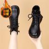 Ретро теплые мягкие кожаные ботинки Мартин женские осенне-зимние новые модные на платформе с толстой подошвой универсальные короткие ботинки