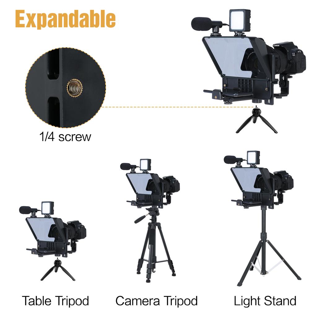 Andoer A10 Портативный смартфон DSLR камера Телесуфлер с держателем телефона Дистанционное управление