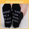 If You Can Read This Unisex Cotton Mid-calf Socks With Embroidered English Letters Breathable Shaping Sweat-absorbing