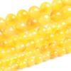 Желтый Халцедон Цветок Нефрит Натуральный Камень 15" Гладкие Свободные Разделительные Бусины 4/6/8/10/12мм для Изготовления Ювелирных Изделий DIY Браслеты Шармы Аксессуары