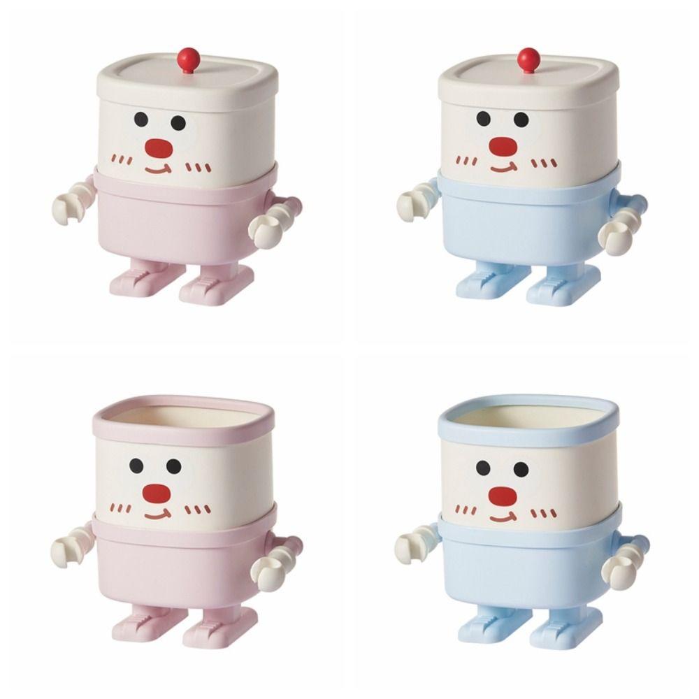 Plastic Pen Holder Cute Storage Bin Storage Container Trash Can Car