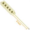 NECABLES 1+1 Упаковка Разветвитель Телефонной Розетки 5-сторонний RJ11 6P4C 1 Штекер на 5 Гнезд с 5-дюймовым хвостиком и Соединитель Телефонной Линии для Стационарного Телефона и Факса Цвет Слоновой Кости