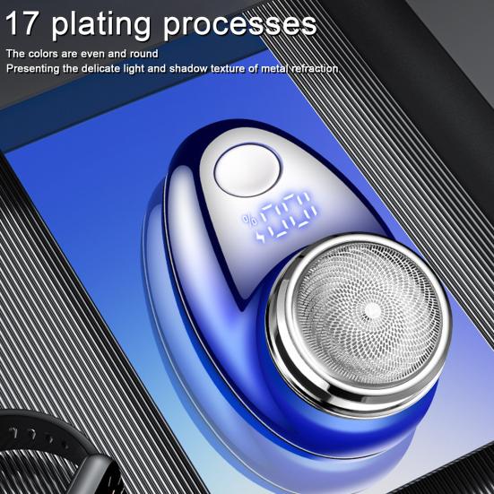 Мужская электробритва с цифровым дисплеем Type-C, перезаряжаемая мини-роторная бритва для путешествий, портативный беспроводной инструмент для удаления волос, триммер для бороды