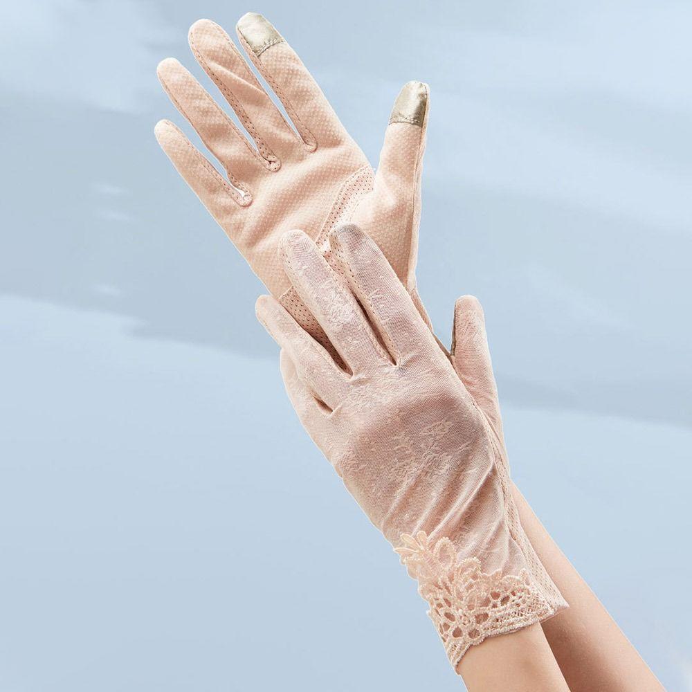 Sun Protection Sun Protection Gloves Lace Touch Screen Gloves Driving Mittens Driving Cycling