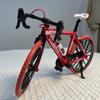 1:8 Mini Model Alloy Bicycle Diecast 19cm Metal Finger Adult Red Mini Bike Simulation Collection Gifts Toys Girls 14+