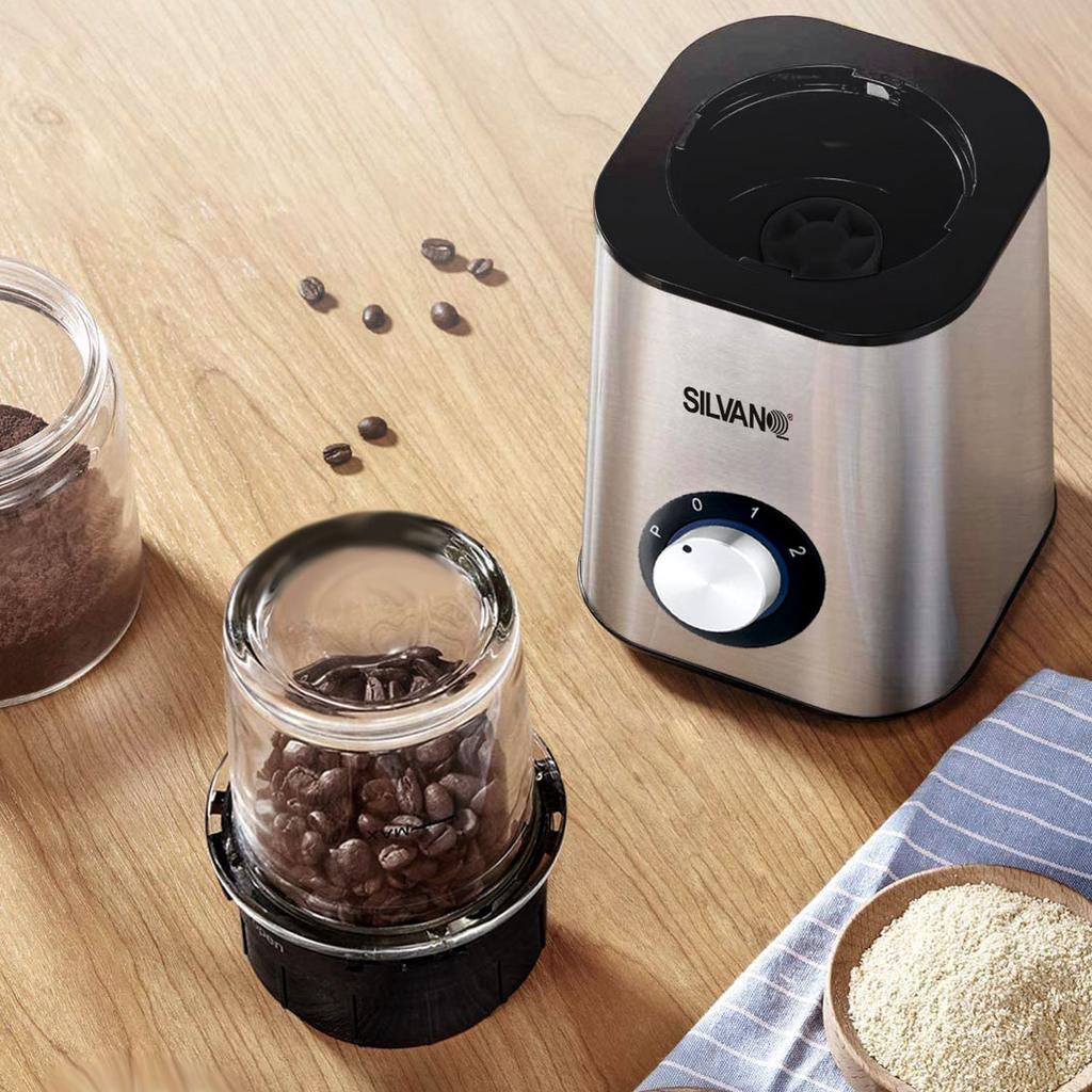 Настольный блендер мощностью 1300 Вт со стеклянной чашей и кофемолкой