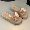 Wedges Women Slippers Platform Shoes Flower Casual Pumps Dress Woman Sandals 2025 Summer Brand Trend Female Zapatillas