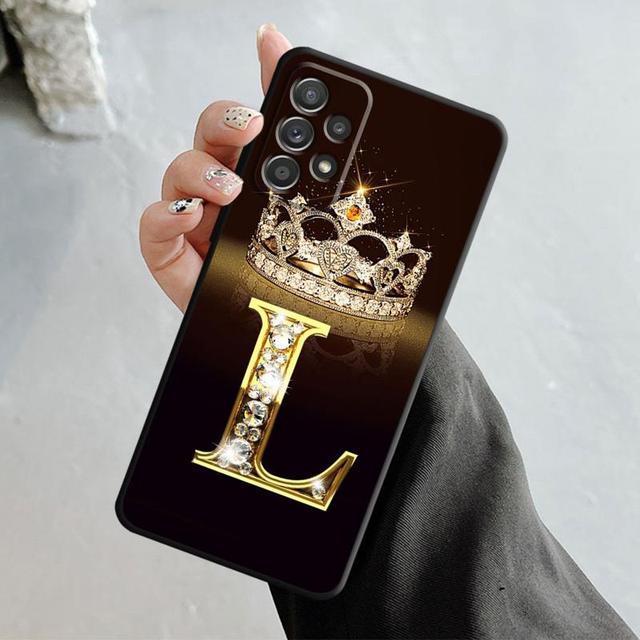 Чехол с золотым мрамором и монограммой для Samsung Galaxy A14 A73 A53 A71 A51 A31 A33 A22 A12 A21s A13 A32 A52s A72 A52 A23