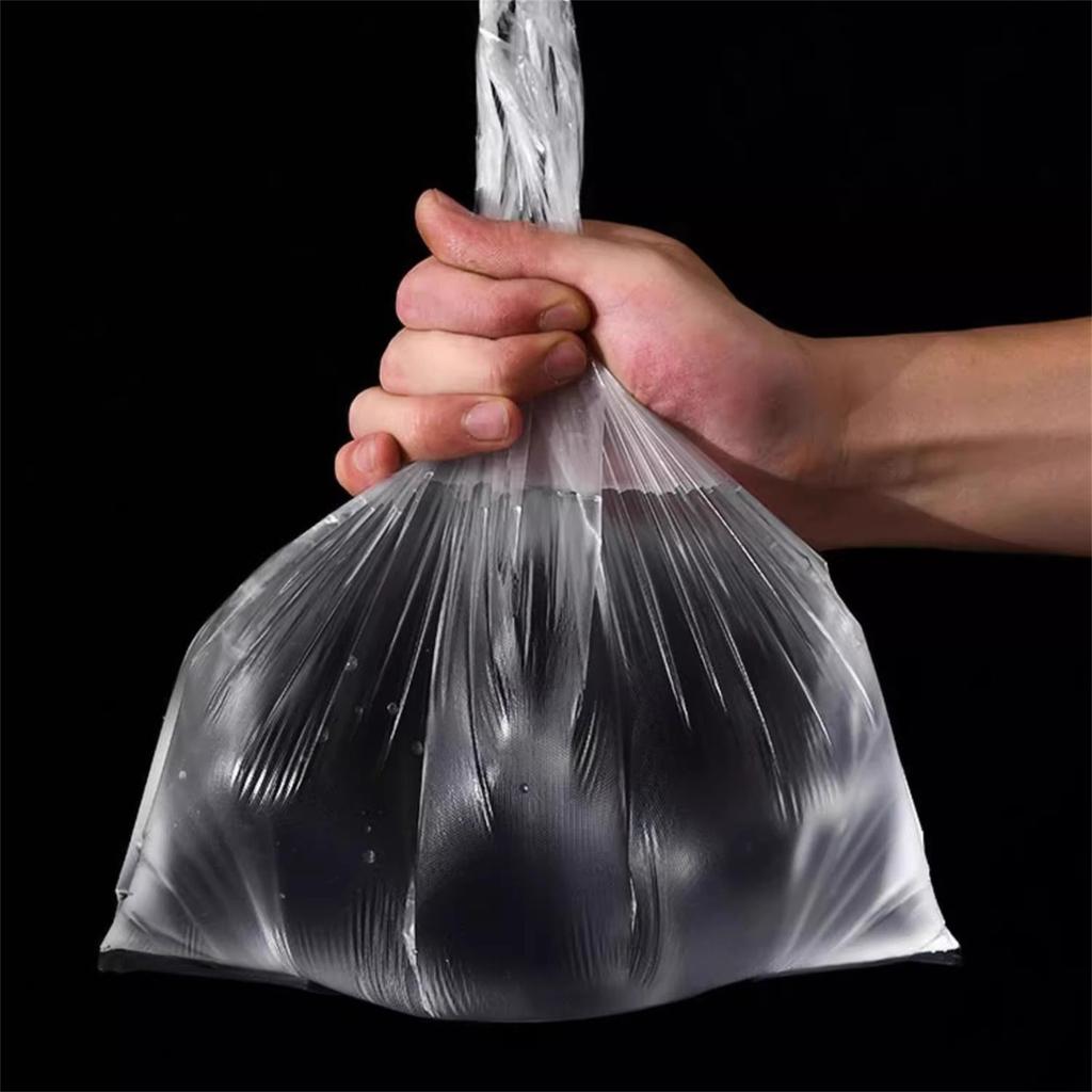 100pcs Food Grade Bag With Handle Food Packaging Bag For Supermarket Store Grocery ,20*30,