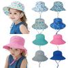 UV Protection Neck Ear Cover Wide Brim with Adjustable Chin Strap Baby Sun Hat Bucket Hat Beach Cap