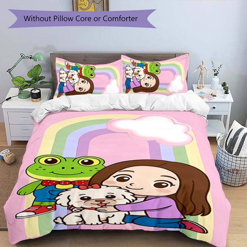 3pcs Rhene pattern bedding set duvet cover set includes duvet cover &pillowcases,perfect all season bedroom decoration&gift