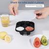 Shark Ice Ball Mold 4 Grids Ice Maker Funny Popsicle Molds  for Summer