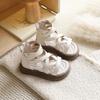 Girls Sandals Soft Sole Roman Style Cross Strap Shoes Ages 2-12 PU Leather Upper Rubber Round Toe