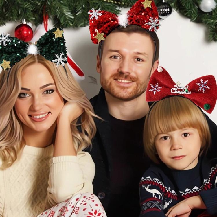 Сезонные повязки на голову для рождественской вечеринки для детей и взрослых, праздничный аксессуар для волос для праздничных вечеринок и торжеств