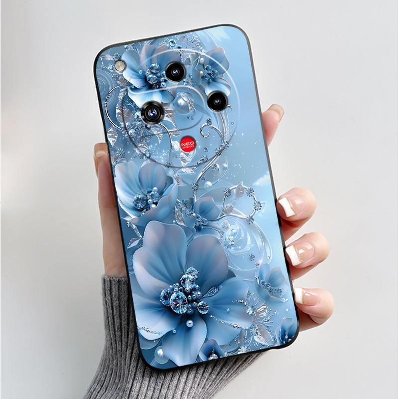 Чехол для Nubia Focus 2 5G Z2462N, Роскошный Модный Чехол с Бабочками и Цветами, Мягкий ТПУ Силикон, Черный Чехол для Телефона ZTE Nubia Focus2
