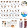 5pcs-10pcs Small Cute Mini Cork Stopper Glass Bottles Vials Jars Containers Small Wishing Bottle Glass With Cork Stopper