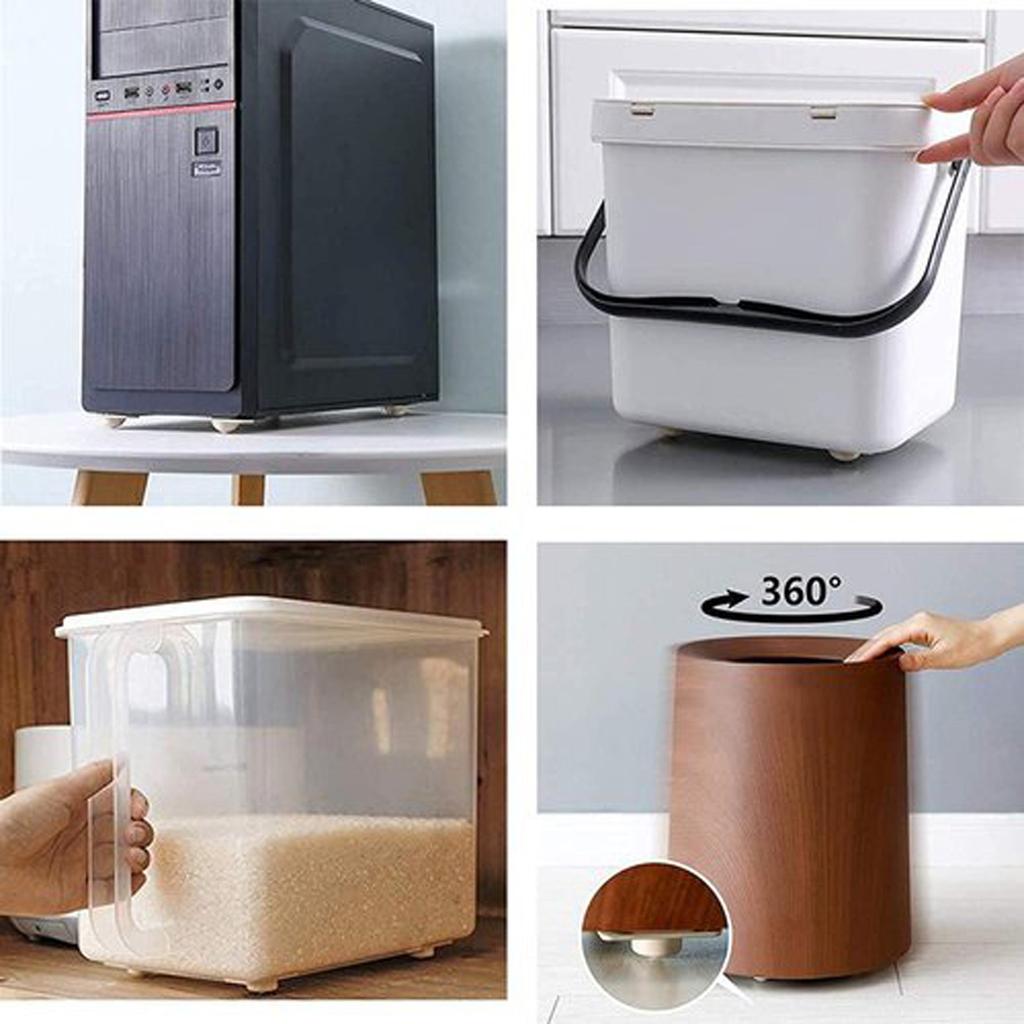 Вращение на 360 градусов, липкие шкивы, мини-поворотный ящик для хранения, мебельный мусор, 4 шт.