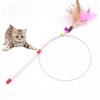 with Bell Bite resistance Cat Feather Wand Pet Entertain Toy Cat Teaser Stick Kitten Teaser Wand