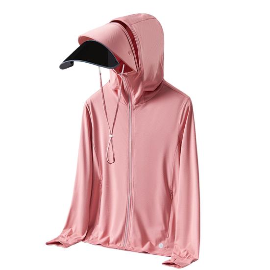 Women's Sun Protection Hoodie Jacket UV Blocking Long Sleeve Cooling Sun Shirt Casual Windbreaker Sportswear for Summer Outdoor Hiking