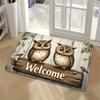 Мультяшная Сова Приветственный Коврик для Входной Двери Фойе Противоскользящий Декоративный Ковер для Прихожей Милый Милый Веселый Домашний Декор