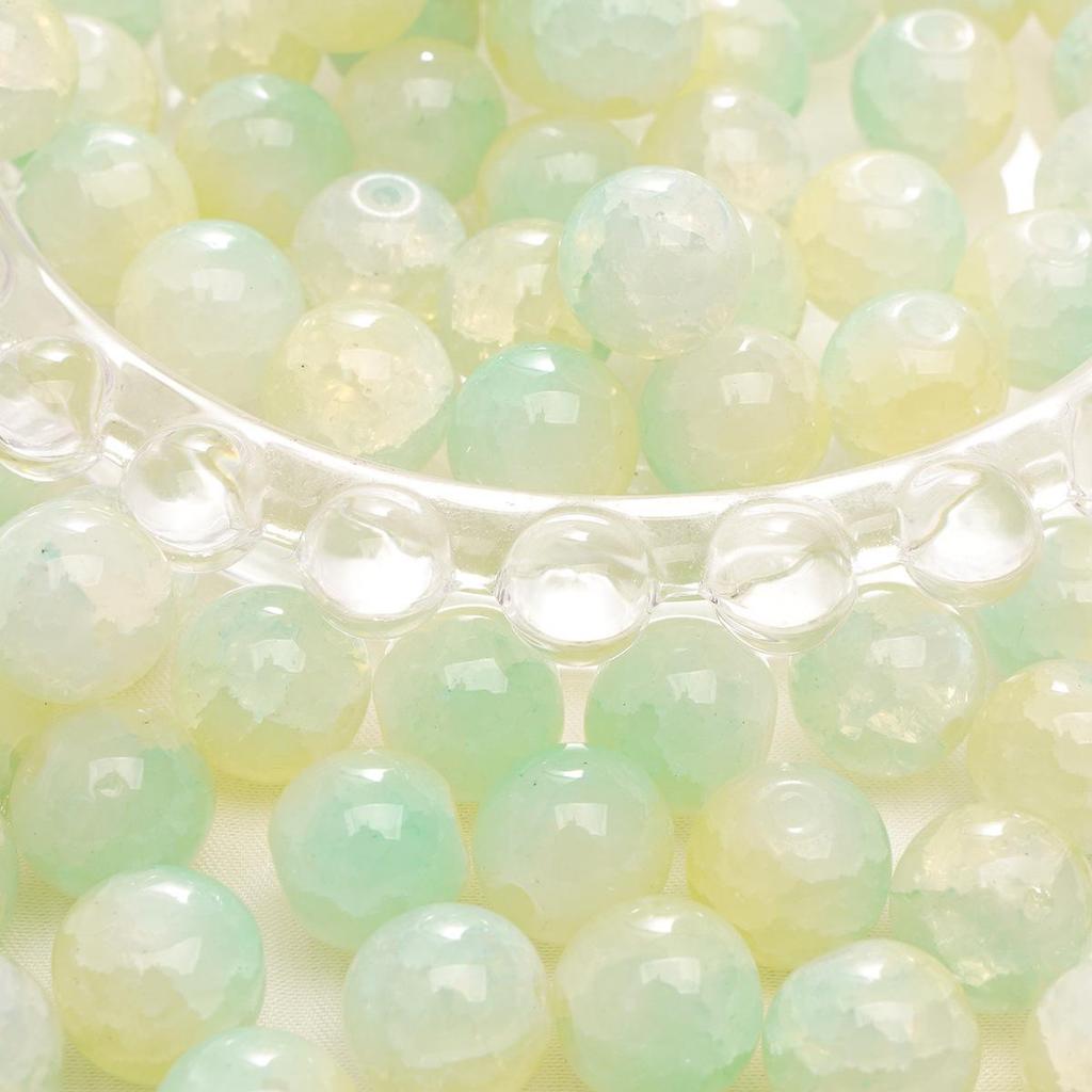 Браслет из стеклянных бусин «половина сахара» с пузырьками желе 8-10 мм - круглые свободные бусины для аксессуаров ручной работы