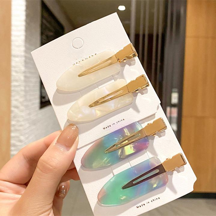 2/3/4 шт. простая розовая сакура бесшовные заколки для волос женские ацетатные листы без изгиба зажим для челки зажим для волос заколки для волос инструмент для укладки волос