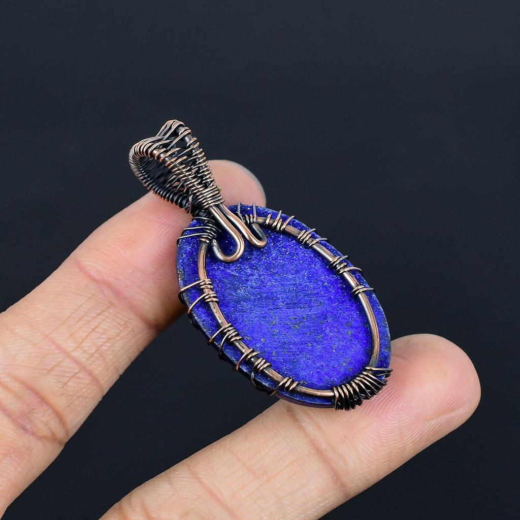 Tree Of Life Lapis Lazuli Pendant Handmade Gemstone Jewelry, 999 Copper Wire Wrapped Pendant ,Unique Design Jewelry Pendant