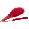 Vintage Folding Fan Feather Lace Chinese Craft Fans Dance Hand Fan Can DIY Feathers Fan Home Decoration