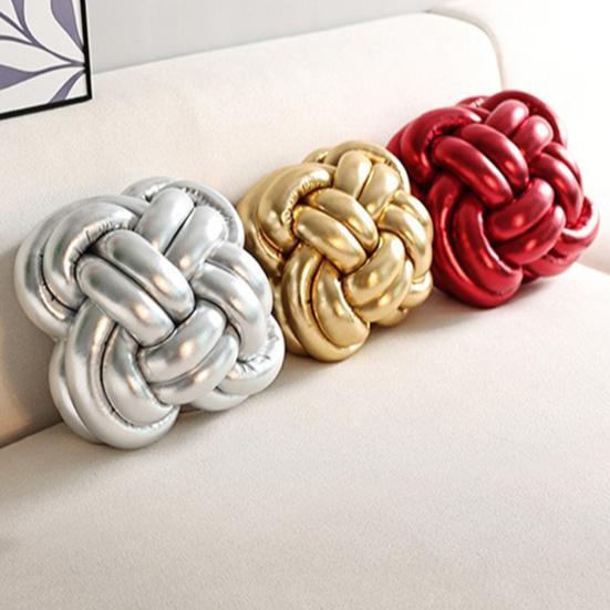 Тканая узловатая декоративная подушка, однотонный дизайн, высокая эластичность, приятная для кожи, китайская узелковая подушка для офиса, дивана, кровати, декоративная подушка