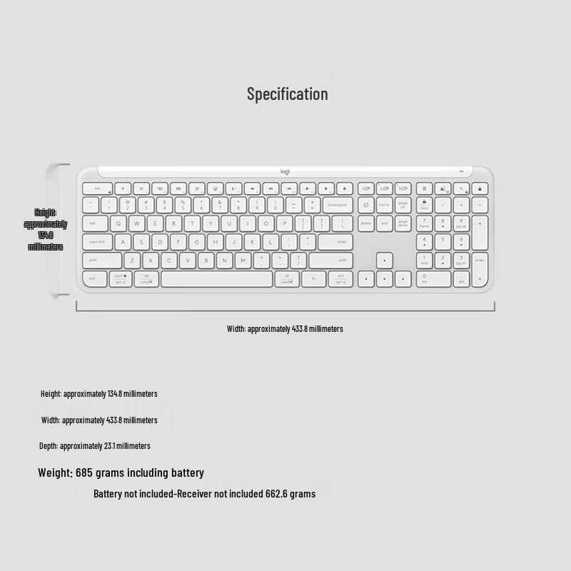 Logitech Полноразмерная беспроводная Bluetooth-клавиатура K950 с двумя режимами