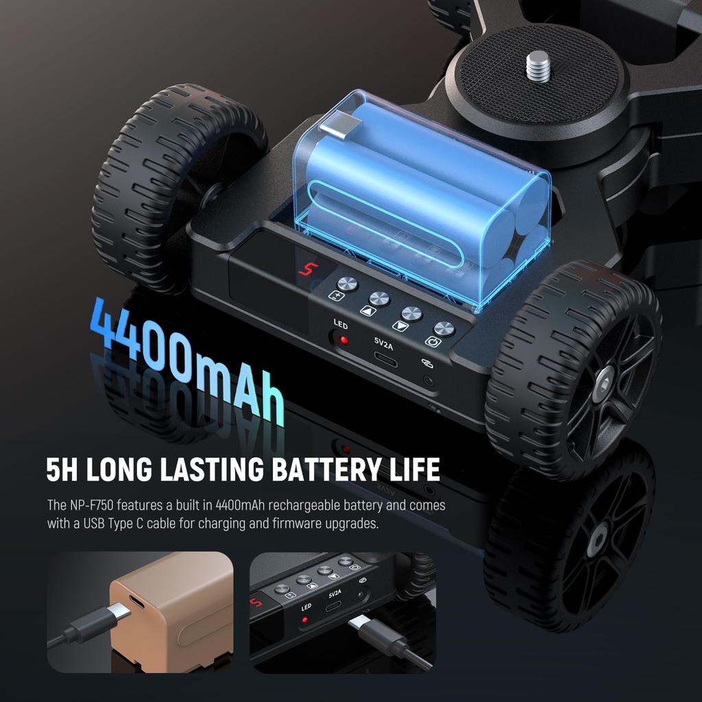 Neewer DL400 Моторизованный Слайдер для Камеры Долли с Управлением через Приложение Двойной Шаровой Головкой Совместимый со Смартфонами и Экшн-камерами Совместимый с Samsung DSLR и