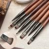 Walnut Wood Uv Gel Polish Gradient Nail Art Ombre Painting Pen With Cover Detail Brush Drawing Brush High Quality Manicure Tool