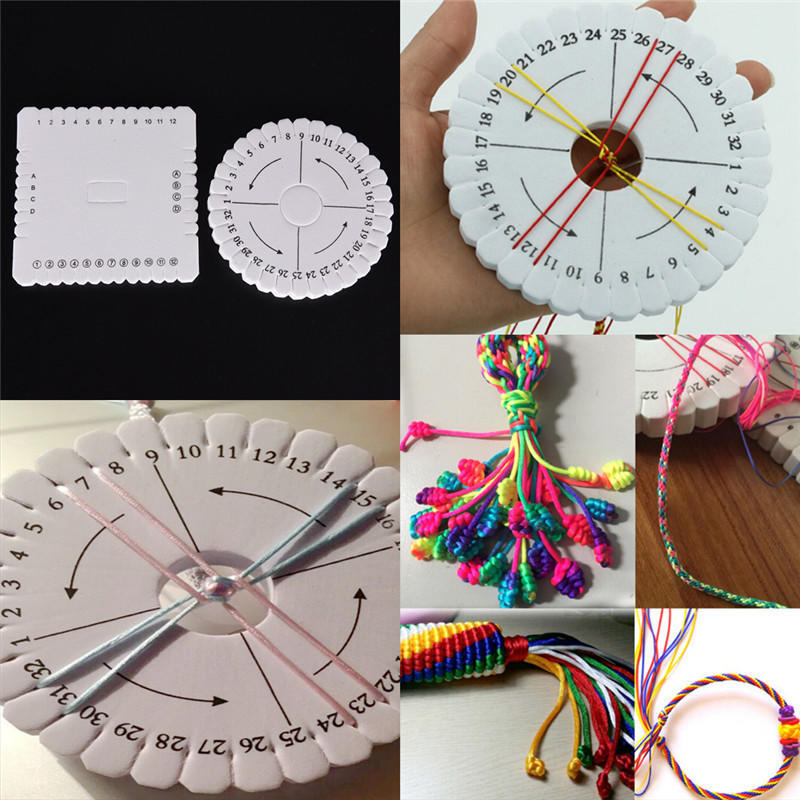 Круглый квадратный шнур ручной работы для плетения дисков, пластина для плетения своими руками, плетеная веревка