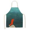 Кулинария Выпечка Кулинария Кухонный фартук Фартук с изображением лисы Льняной фартук Унисекс Ужин Кулинарный нагрудник Фартук Чистящий фартук