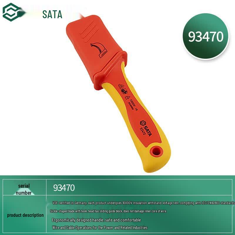 SATA 93471 VDE Изолированный нож для снятия изоляции с кабеля